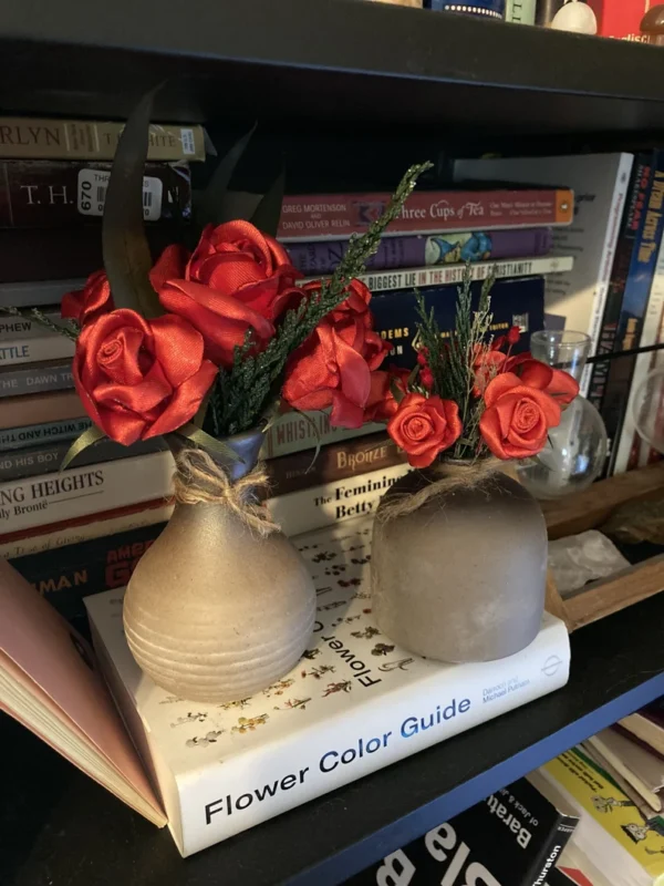 Handmade Rose Vase Arrangement - Image 4