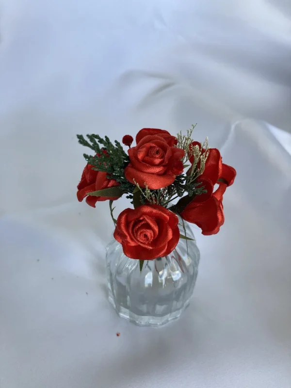 Handmade Rose Vase Arrangement - Image 6