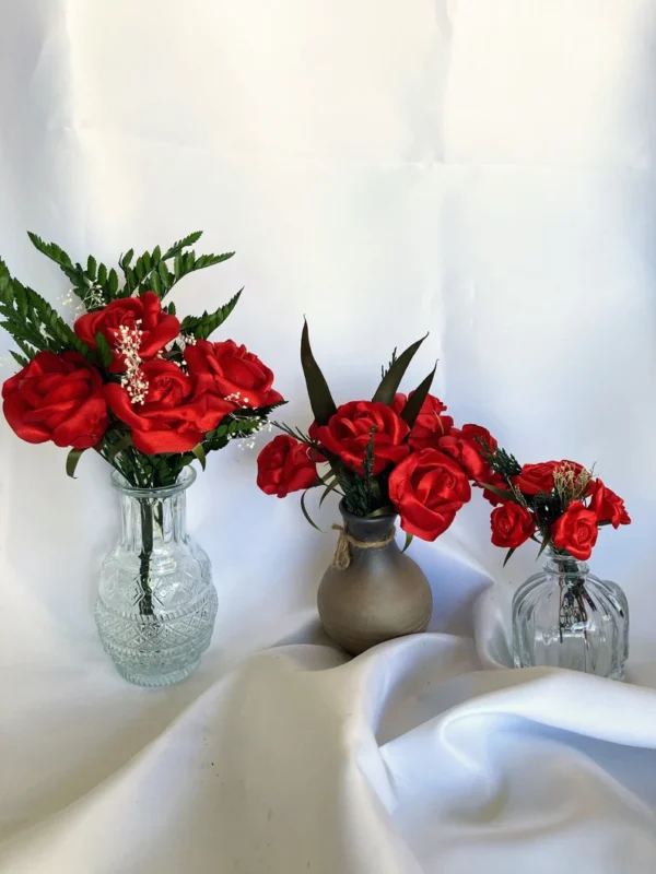 Handmade Rose Vase Arrangement - Image 9